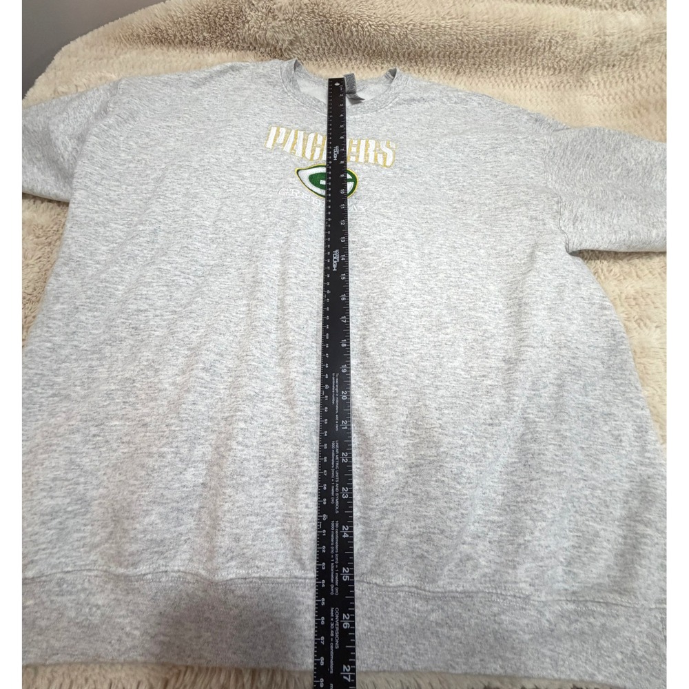 Green Bay Packers Sweatshirt XL Embroidered Crewneck Gray NFL Gameday Gorpcore - Picture 6 of 6